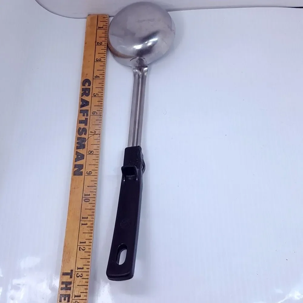 Grip N Serv Spoodle Solid stainless steel spoon ladle Black Handle Serve USA